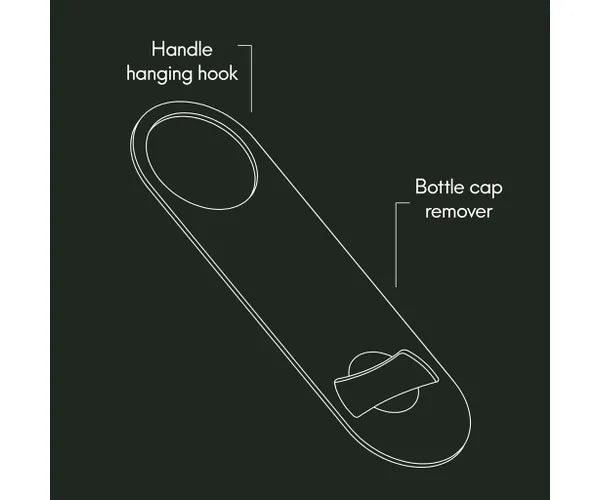 Ouvrez facilement les bouteilles avec notre élégant ouvre-bouteille plat.