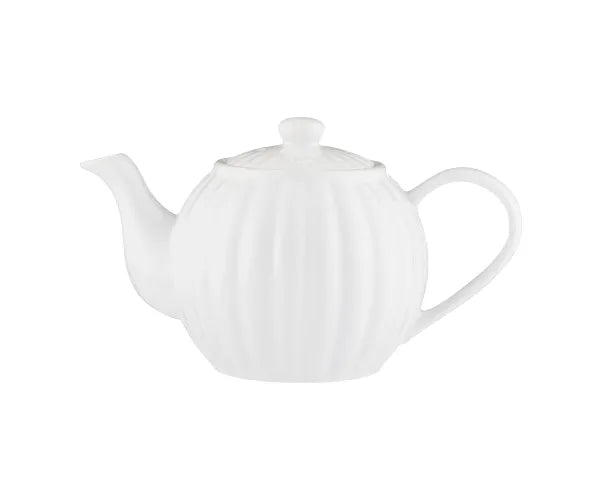 Théière Luxe 6 tasses blanche - Élégante théière en céramique pour des moments de thé raffinés