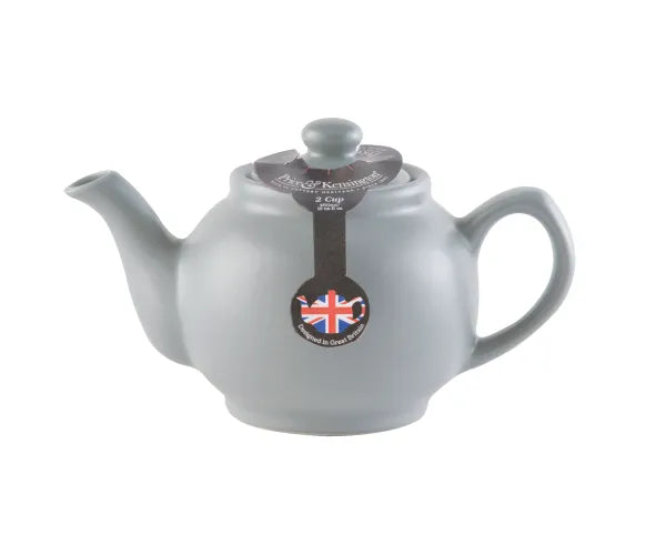 Théière grise mate moderne 2 tasses | Design élégant pour les amateurs de thé