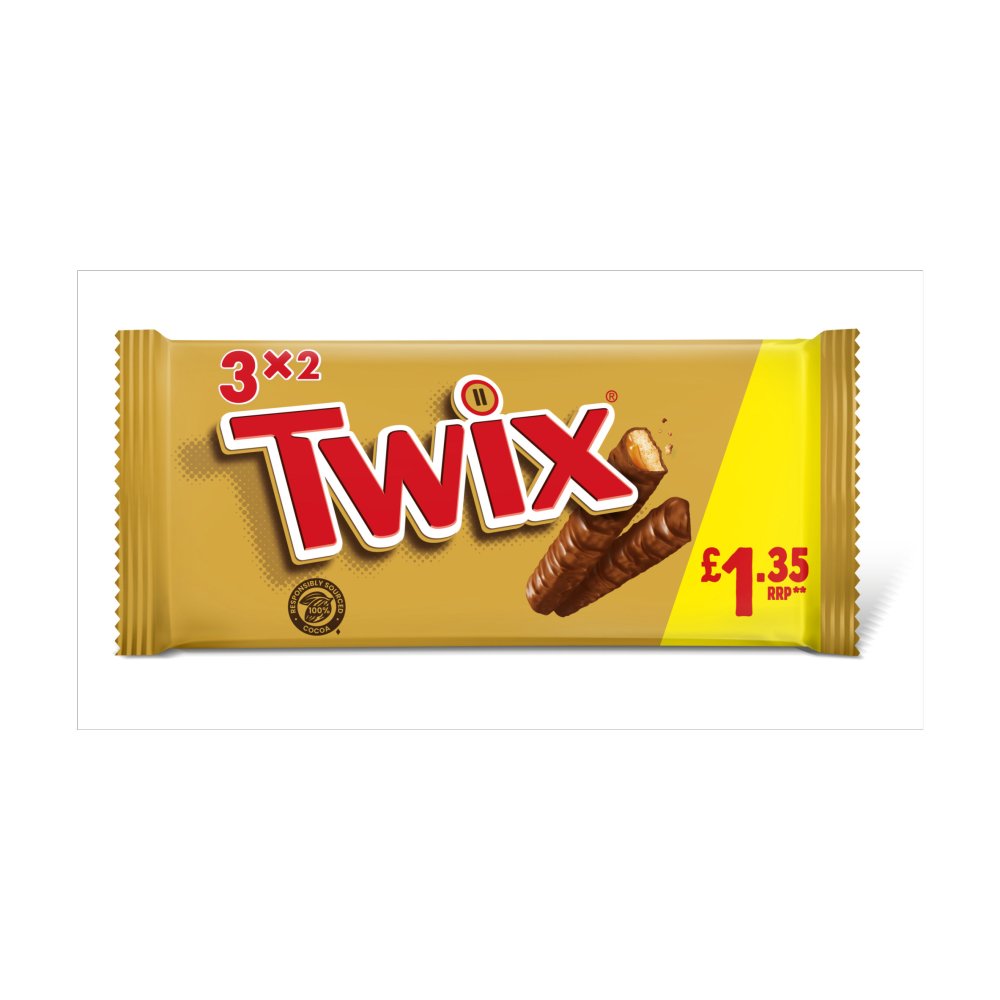 Twix barre chocolatée 3x2