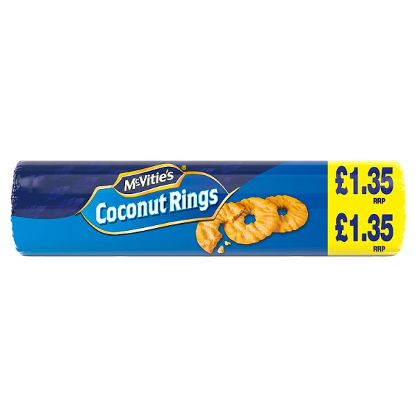 BISCUITS ANNEAUX DE COCO MCVITIE'S PRIX CONSEILLÉ 1,35 £ 300 G