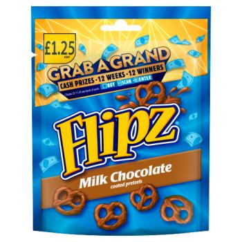 Flipz Milk Chocolate Coated Pretzels 80g