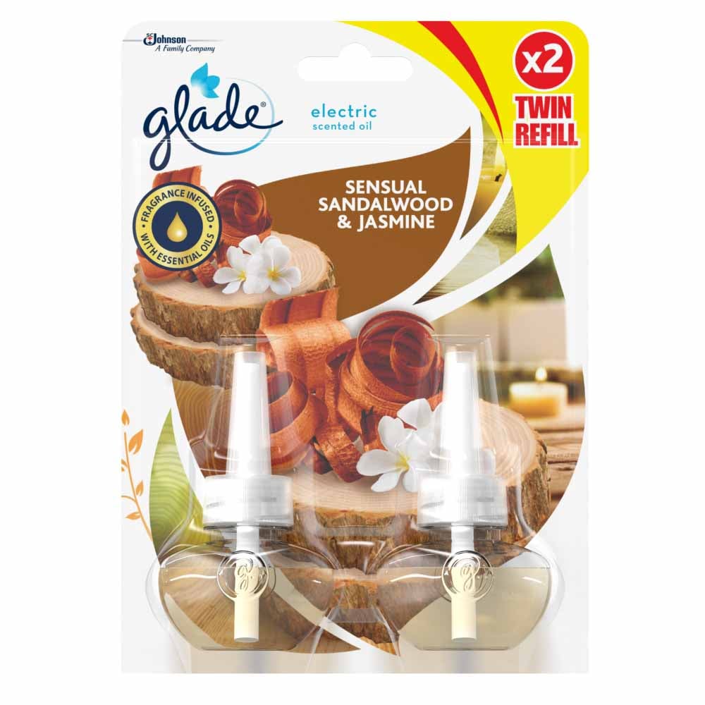 Recharge désodorisant électrique Glade TWIN 20ml S/Bois & Jasmin 318309