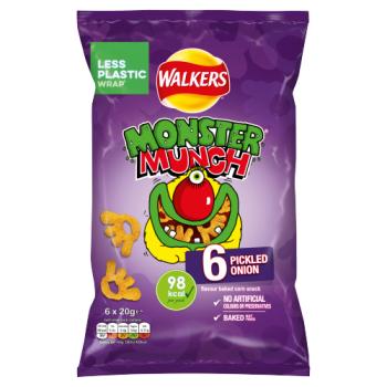 WALKERS MONSTER MUNCH OIGNON VINAIGRÉ format 6 paquets