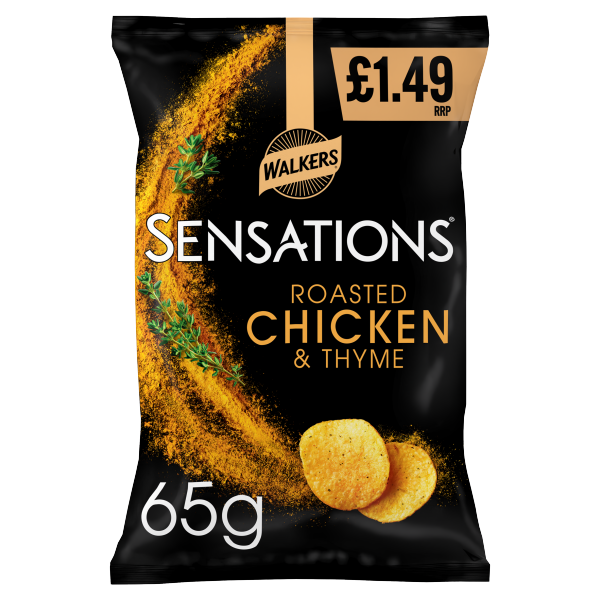 Walkers Sensations Chicken & Thyme Sharing Crisps 65g PMP RRP £1.49