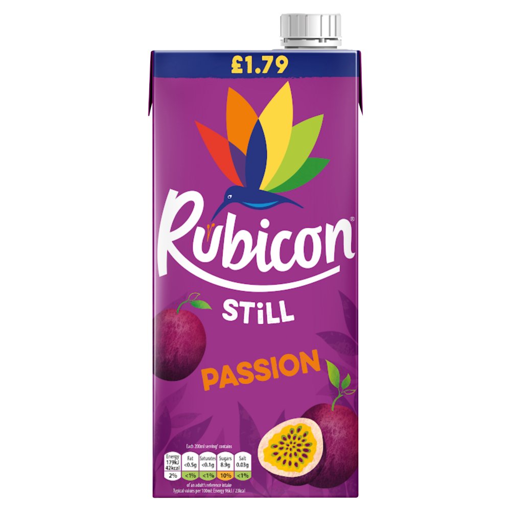 Boisson aux Fruits de la Passion Rubicon Still 1 Litre