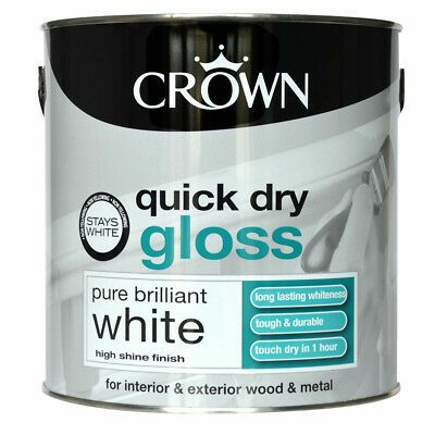 Crown Peinture brillante à séchage rapide blanc pur 2,5L