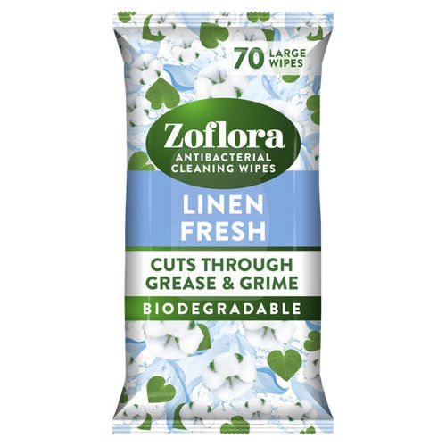 ZOFLORA LINGE FRAIS LINGETTES NETTOYANTES MULTI-SURFACES ANTIBACTÉRIENNES