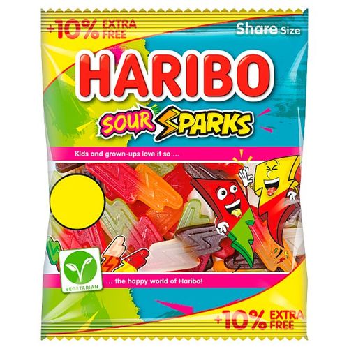 Haribo 10% Extra Free Sour Sparks PM £1.25 154g