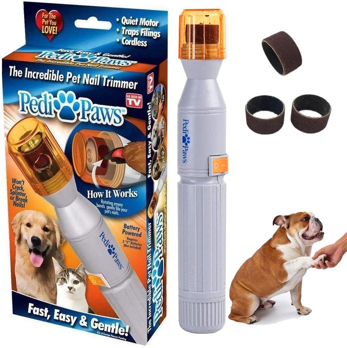 Lime à ongles électrique pour animaux domestiques Pet's Paws Perfect