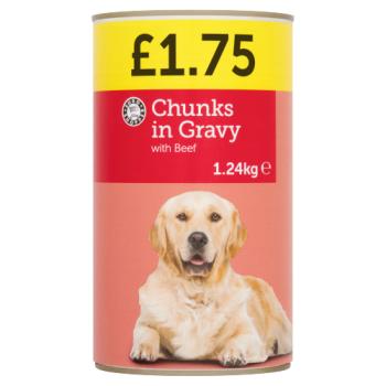 EURO SHOPPER CHUNKS IN GRAVY WITH BEEF 1.24kg