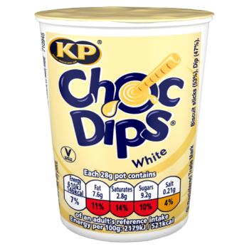 KP Choc Dips White 28g