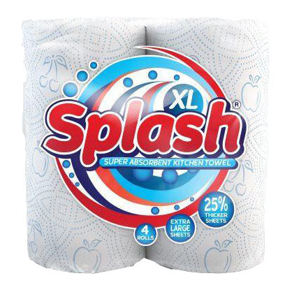 Splash Super Absorbent Kitchen Towel 4 Pack
