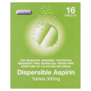 Comprimés d'Aspirine Dispersibles 300mg
