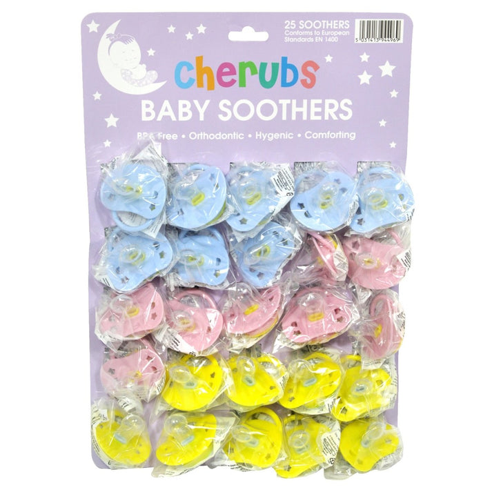 Pretty Cherubs 25 Baby Soothers Assorted colors