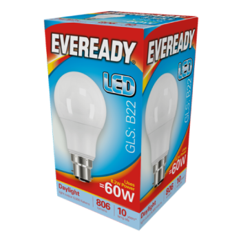 EVEREADY LED GLS BULB B22 8.8w=60w DAYLIGHT 806LM