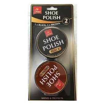 Jump Shoe Polish Tin Black & Brown Twin Pack