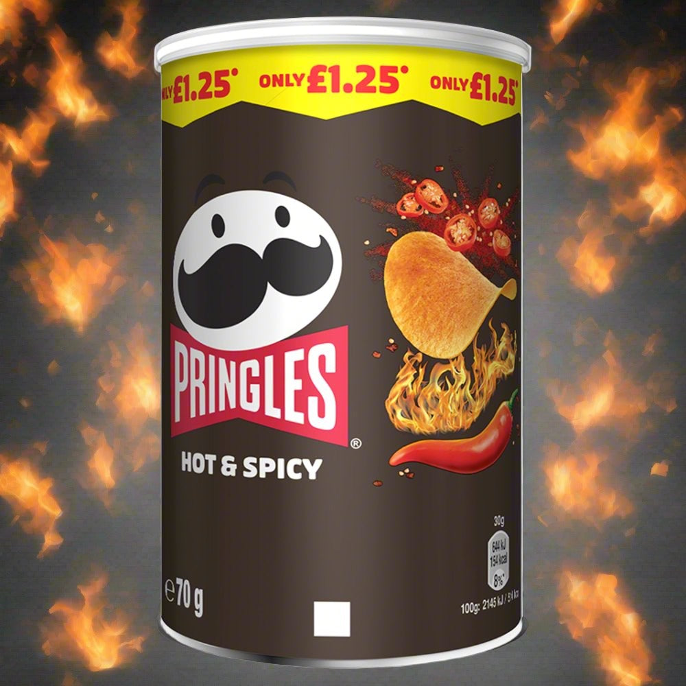 Pringles Hot & Spicy Snacking Crisps 12 x 70g PMP £1.25