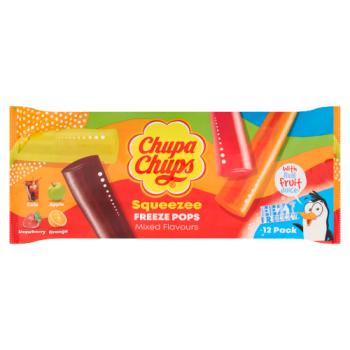 Chupa Chups Squeezee Bâtonnets Glacés Assortis 12 x 45ml