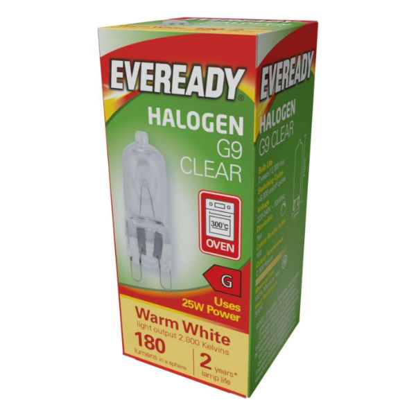 EVEREADY HALOGÈNE G9 CLAIR BLANC CHAUD