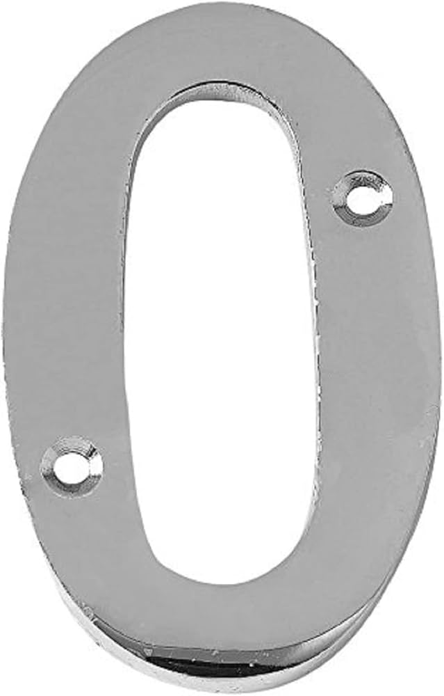 75mm Numerals, Chromed Brass No. 0