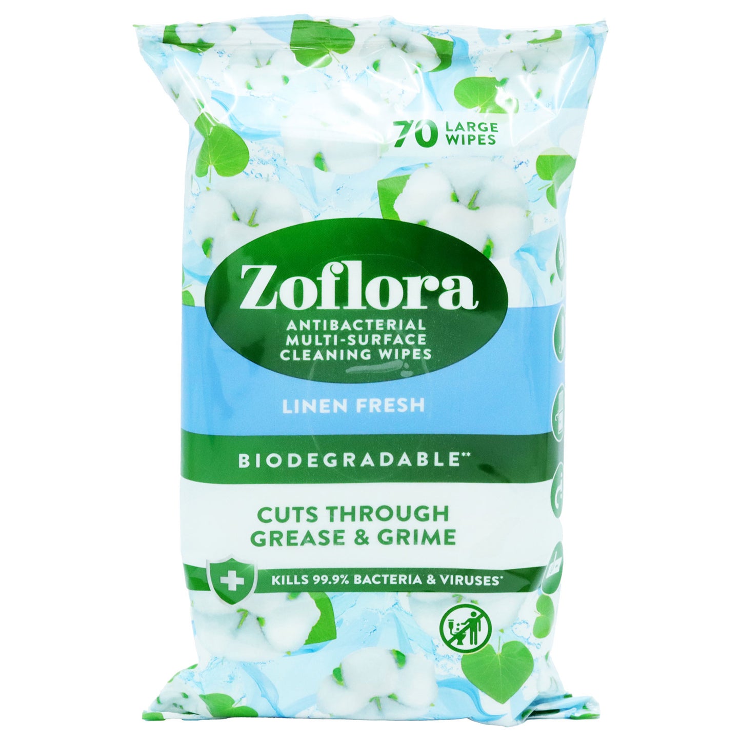 ZOFLORA LINEN FRESH WIPES 70'S