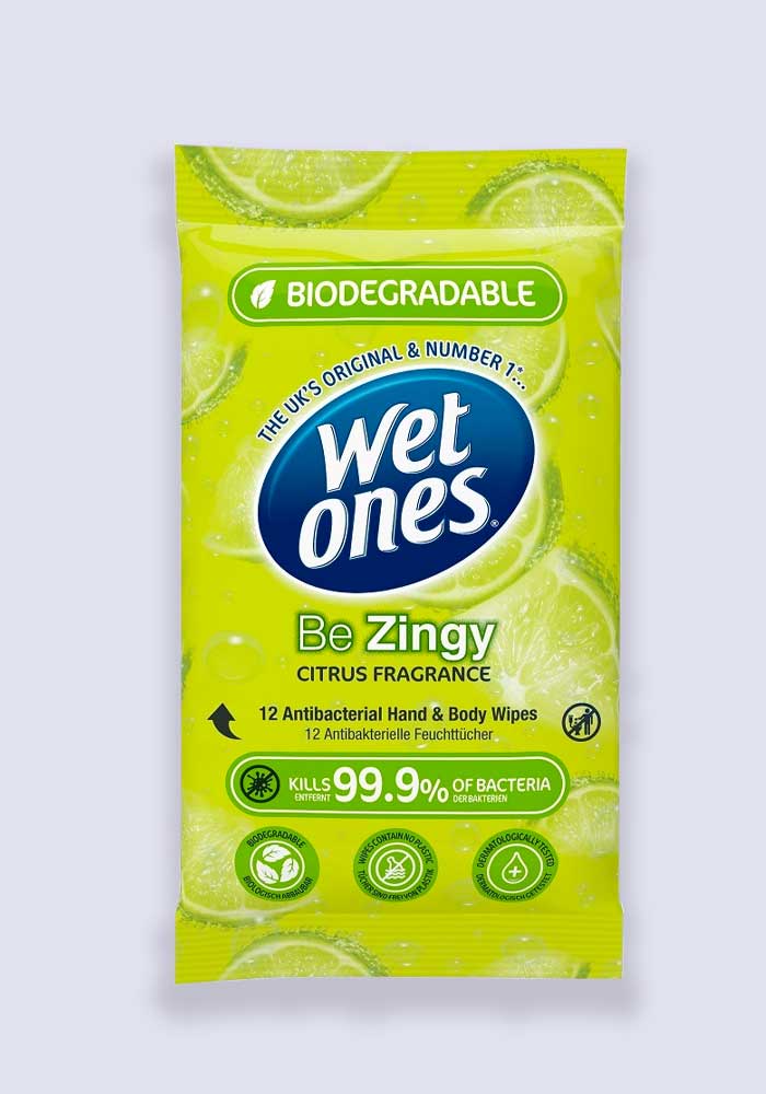 Lingettes biodégradables pour les mains Wet Ones Be Zingy