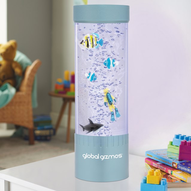 Lampe Bulle Plongeur 32cm - Bleu Métallisé