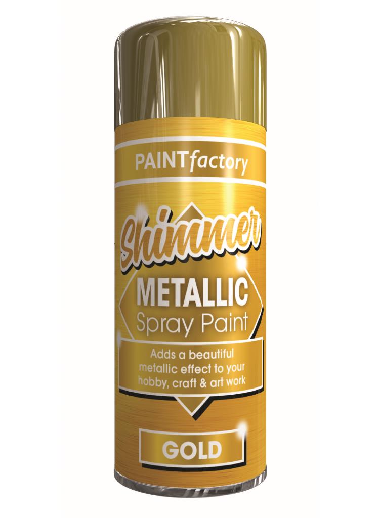 PF Metallic Gold Spray Paint - Premium Quality, Quick-Drying, and Durable Finish