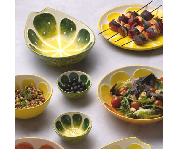 Plat ovale 28 cm Authentic World Foods - citron vert - L'essentiel pour une table exotique.