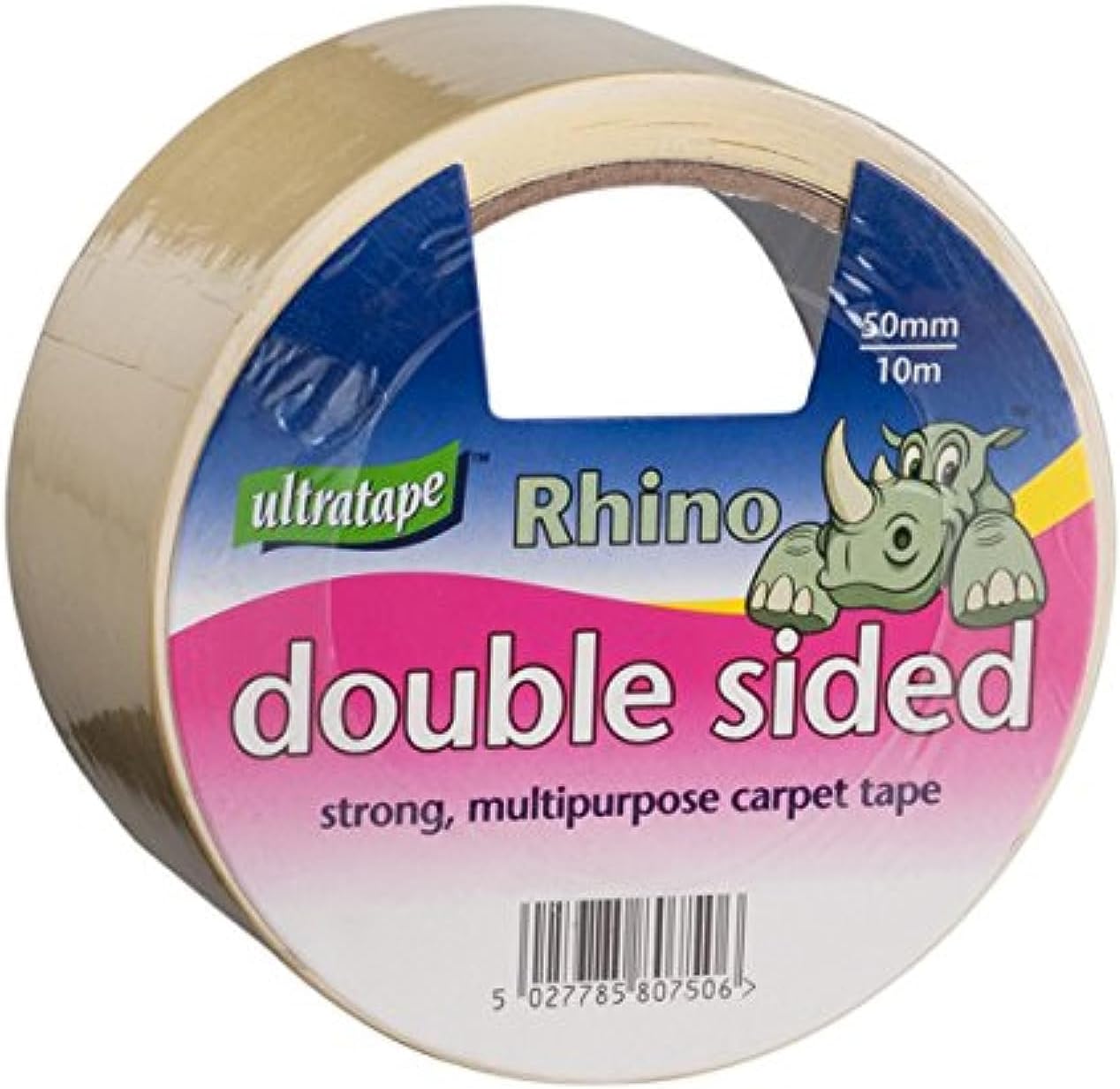 Ruban PP double face blanc - Qualité économique 50MM X 10M