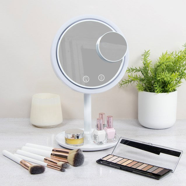 Miroir LED Bauer avec ventilateur et plateau