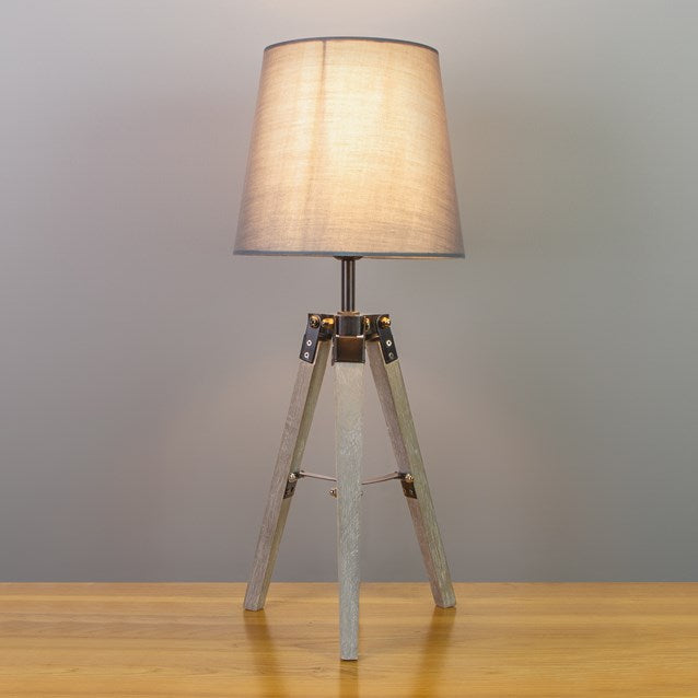 Lampe de table trépied Parlak - Gris