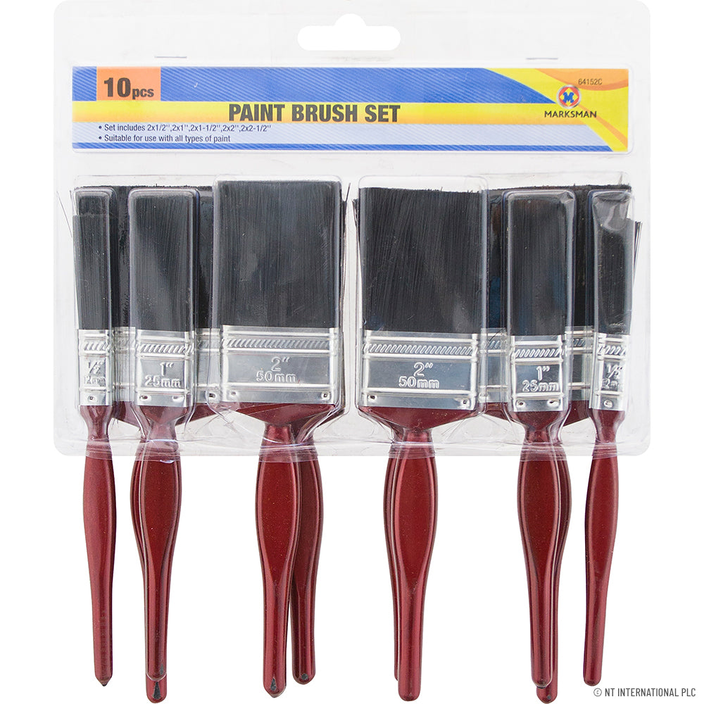 Lot de 10 pinceaux rouge cerise - Pinceaux d'artiste de qualité supérieure pour la peinture, l'artisanat et les projets artistiques