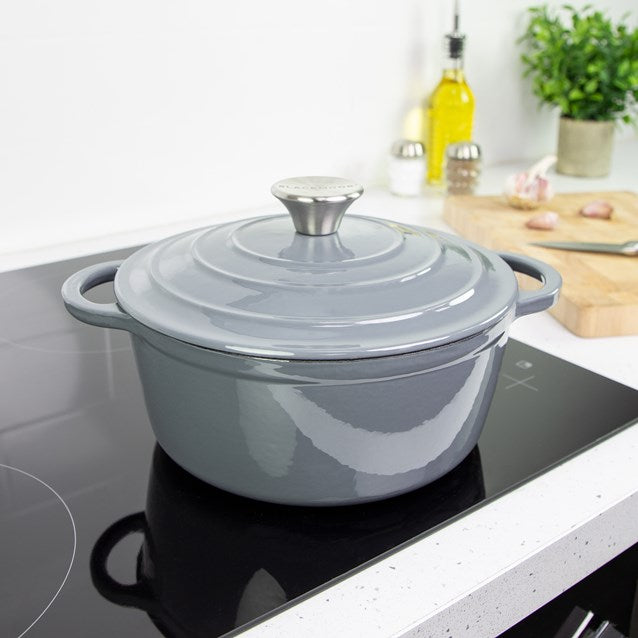 Blackmoor Cast Iron 24cm/2.5L Casserole Grey