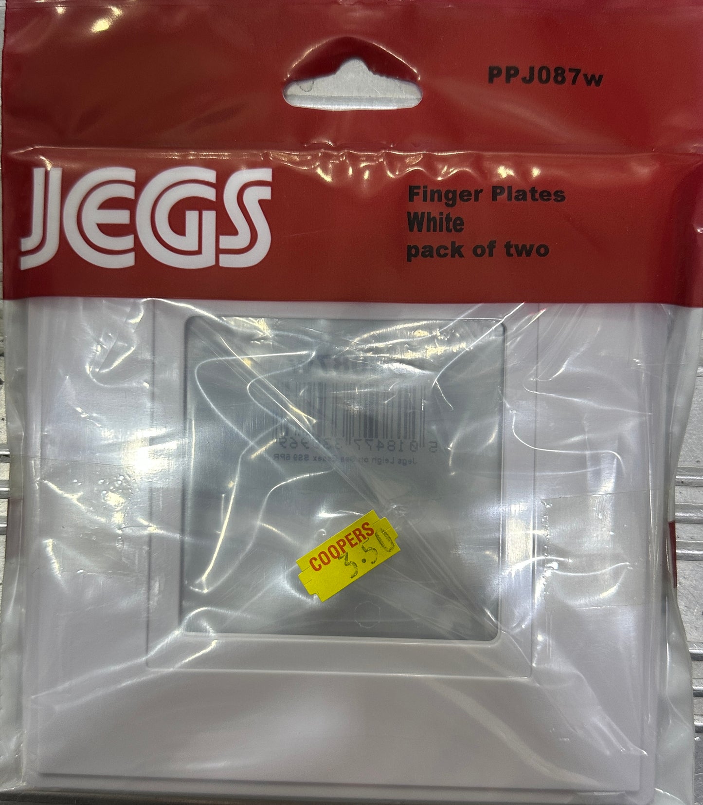 Plaques de maintien pour doigts JEGS, blanches, lot de deux