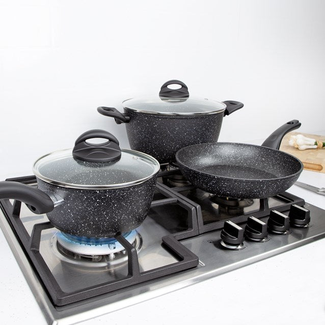 Batterie de cuisine Blackmoor Home - Pierre hybride antiadhésive