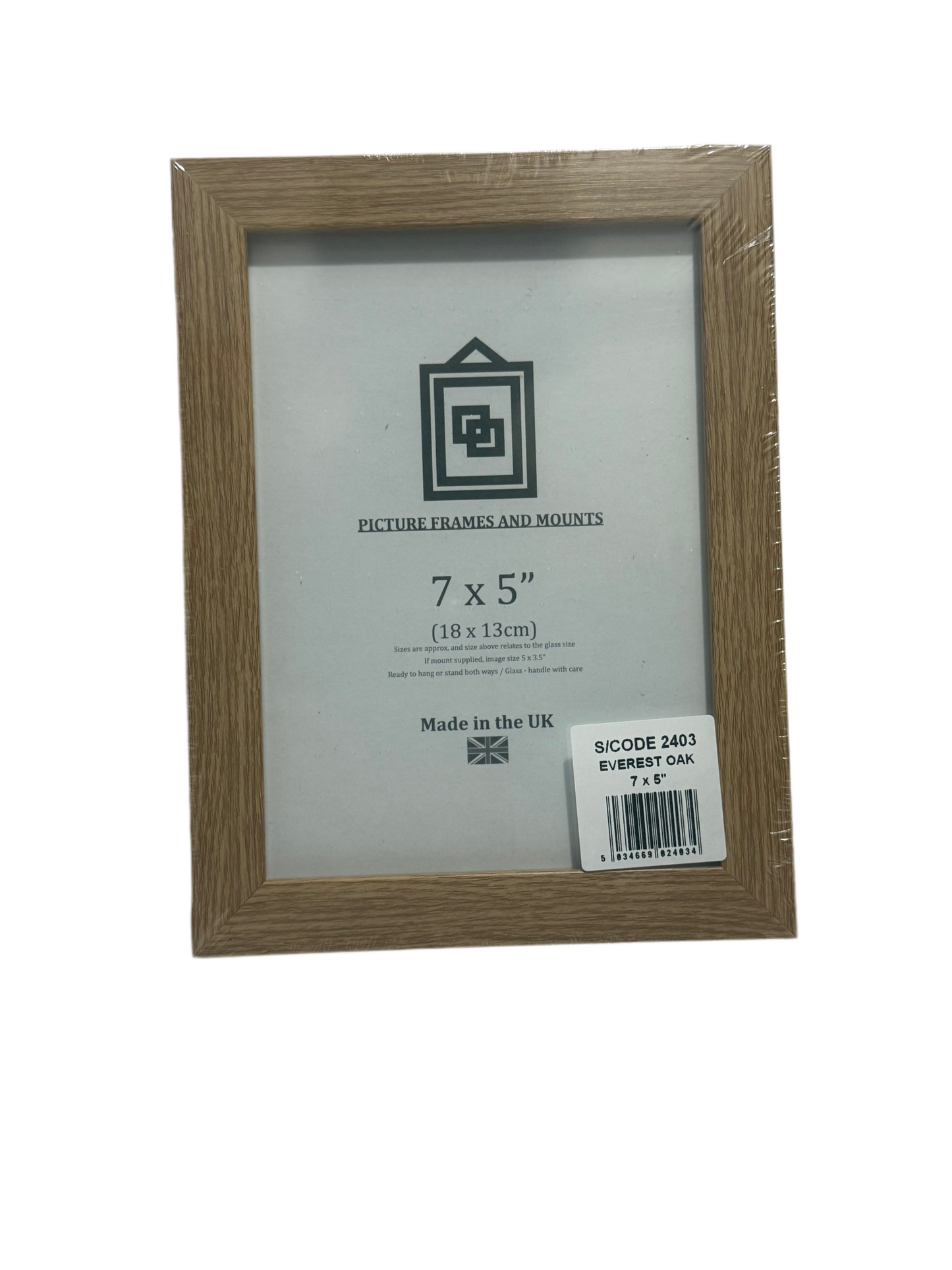 EVEREST OAK 7x5” (18x13cm) PICTURE FRAME