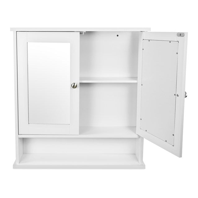 Armoire de toilette à double porte et miroir