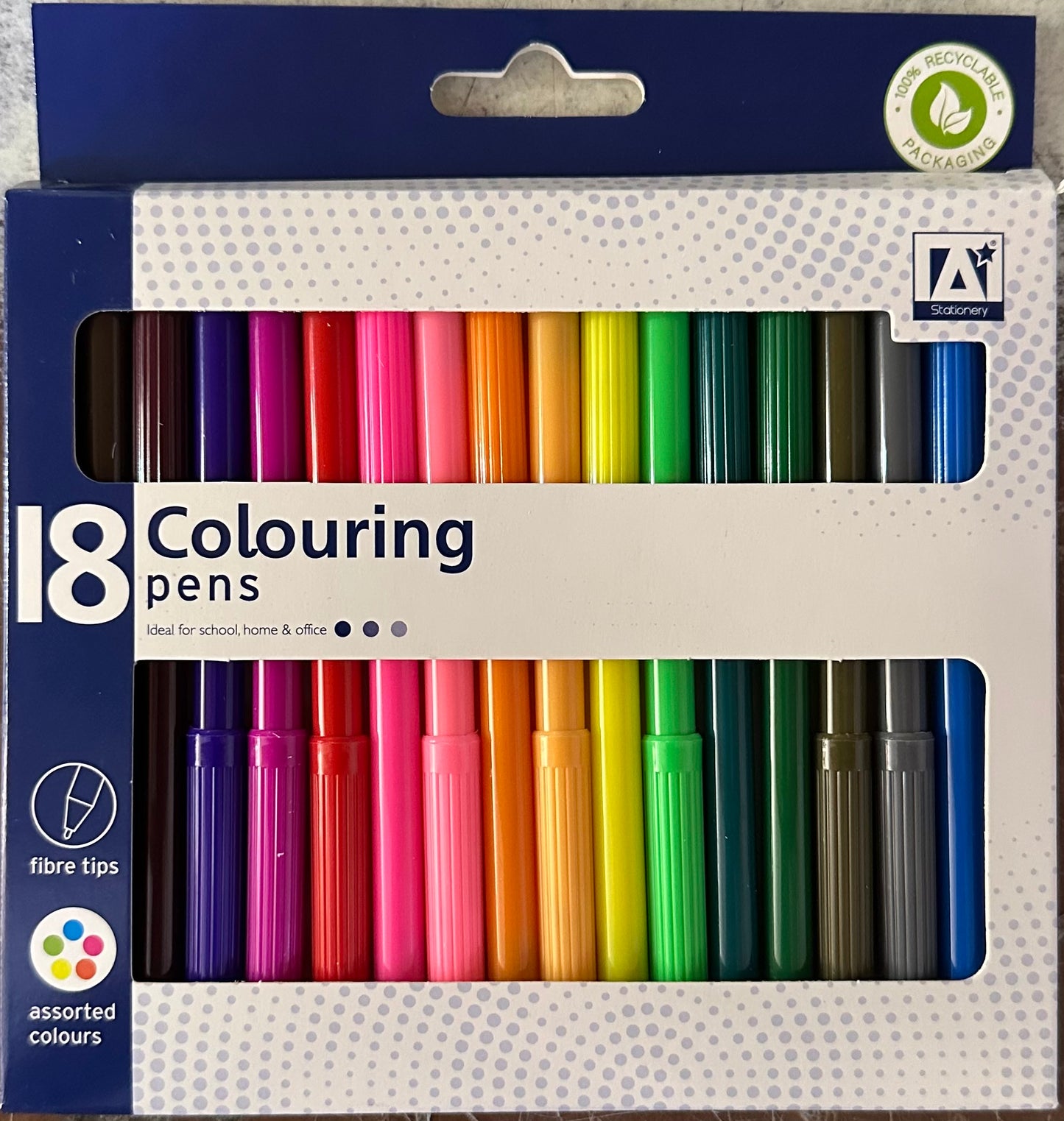 18 stylos de couleur
