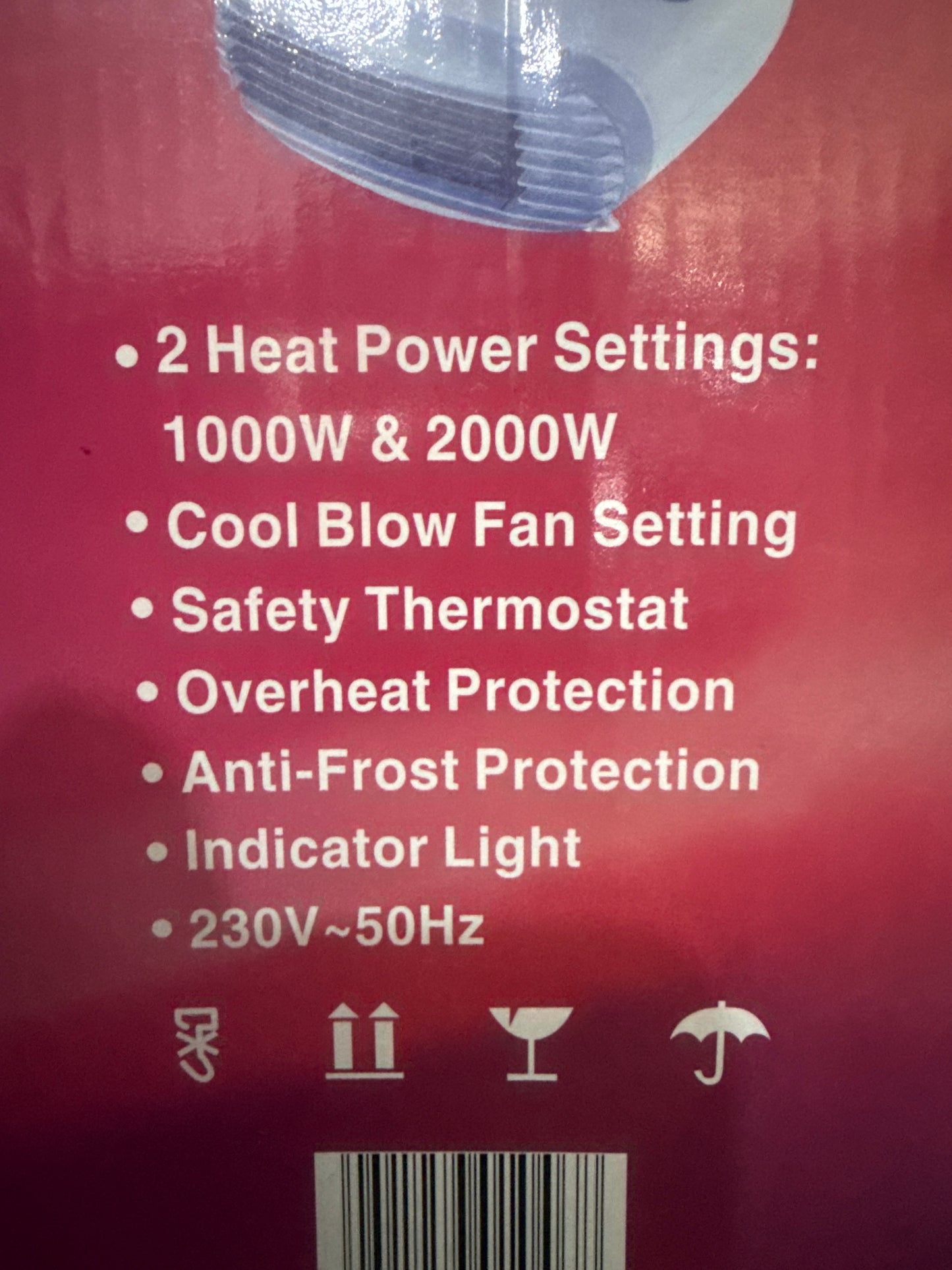 RADIATEUR SOUFFLANT PRO-ELEC 2 KW
