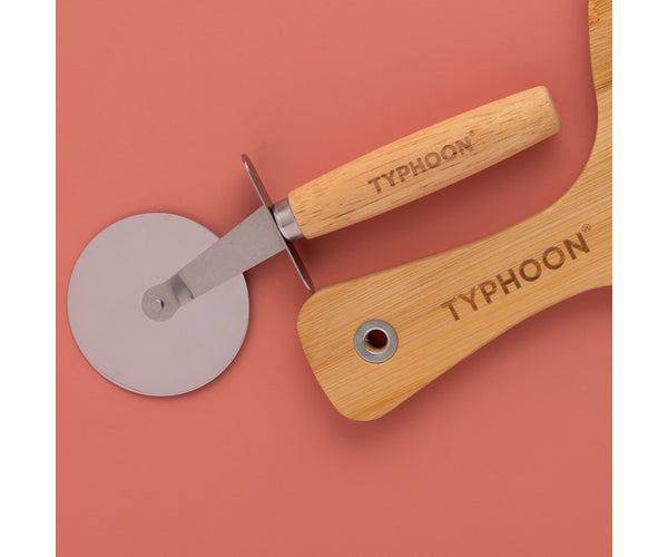 Delicious Diversity: World Foods Pizza Board & Cutter Set for Global Flavors.