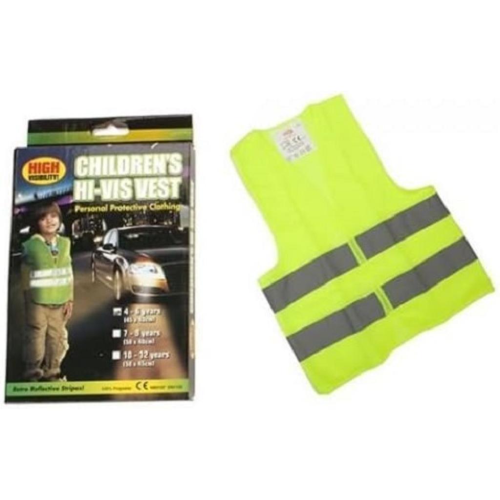 Gilet Enfant Fluorescent Haute Visibilité PMS, taille 4-6 ans (50x45cm)
