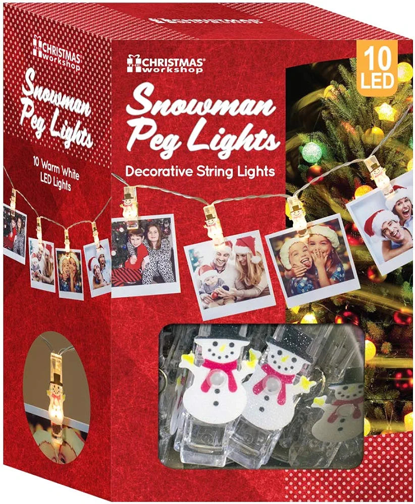 The Christmas Workshop Peg Lights, Warm White