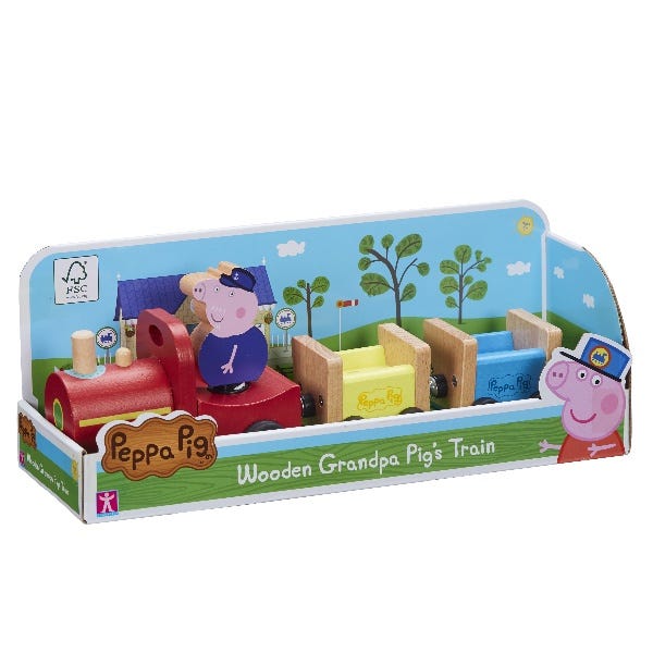 Peppa Pig Wooden Grandpa Pigs Train