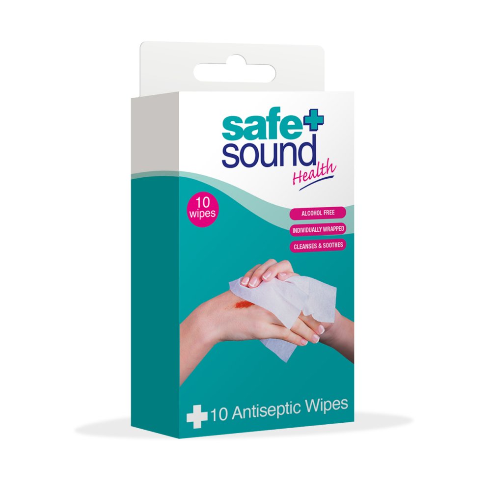 LINGETTES ANTISEPTIQUES SAFE & SOUND (X10)
