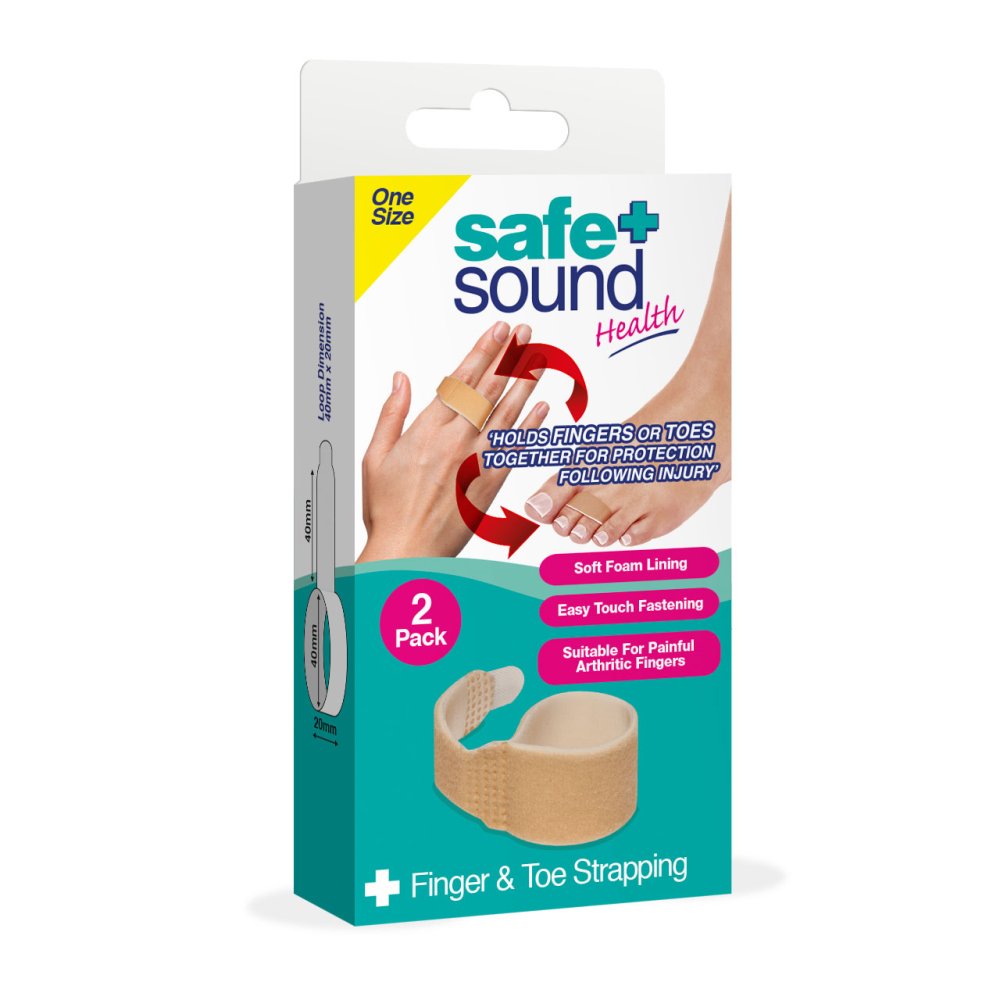 SAFE & SOUND BANDE ADHÉSIVE DOIGTS ET ORTEILS, LOT DE 2