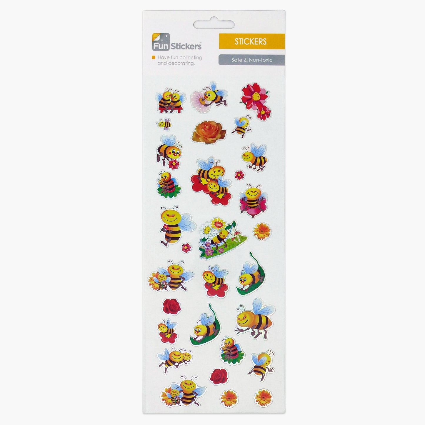 Fun stickers Honey Bees, Plants, Flowers, Nature