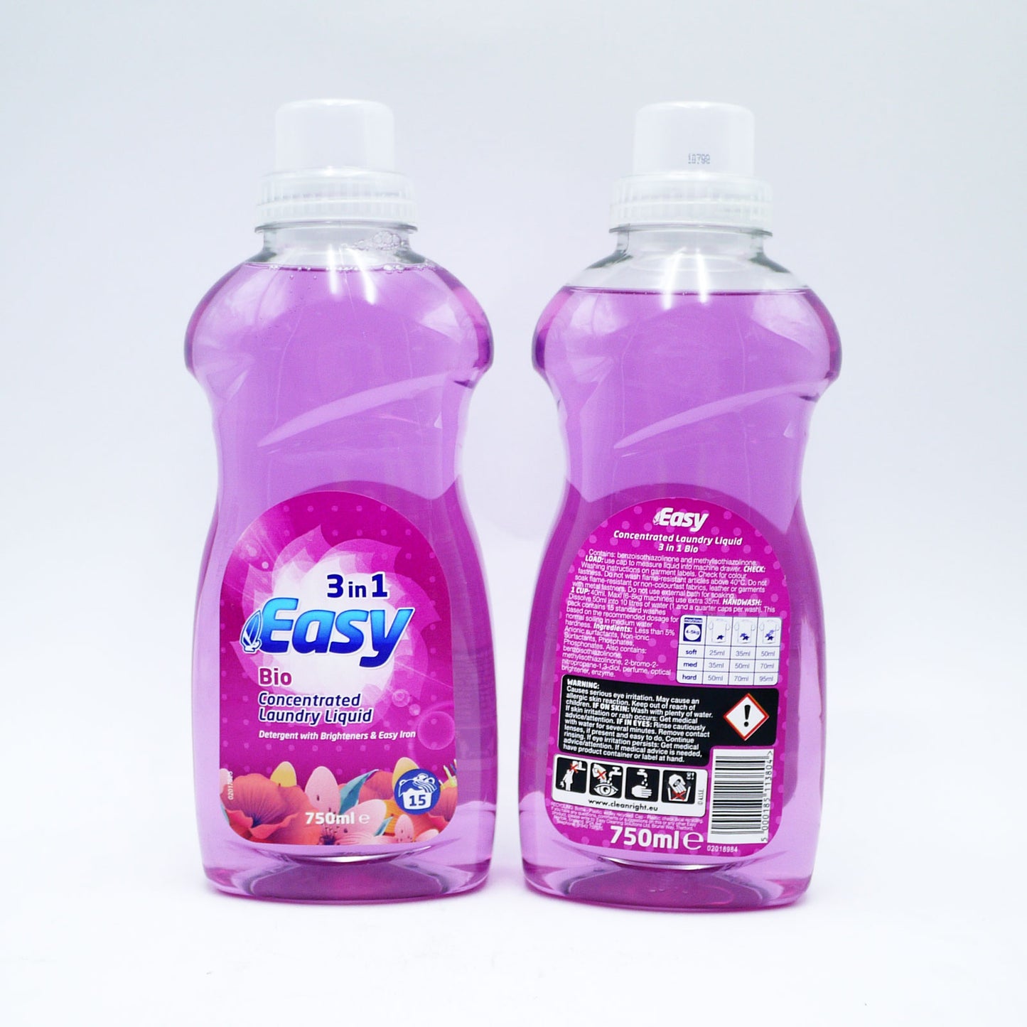 LESSIVE LIQUIDE CONCENTRÉE EASY 3EN1 15 LAVAGES BIOLOGIQUE
