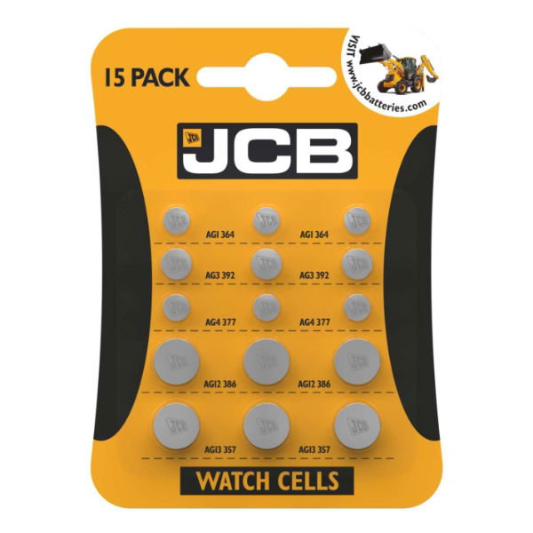 JCB Coin Cell Mix - Pack of 15